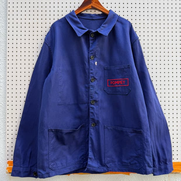 (DEADSTOCK)70s ROUND COLLAR 데드스탁 프렌치워크자켓