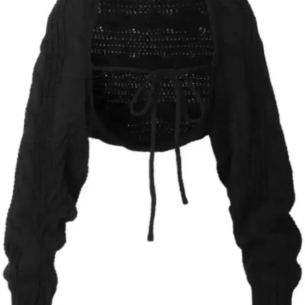 쓰리타임즈 케이블 배기 볼레로 블랙