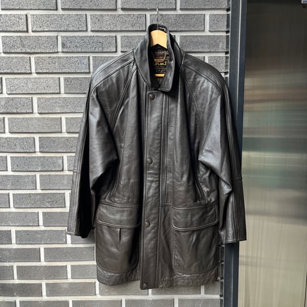 90s Genuine lambskin 천연 양가죽 카코트 다크브라운