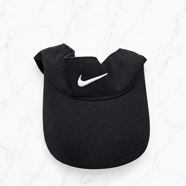 FREE사이즈 )) NIKE 나이키 블랙&화이트로고 썬캡 모자! 벨크로~