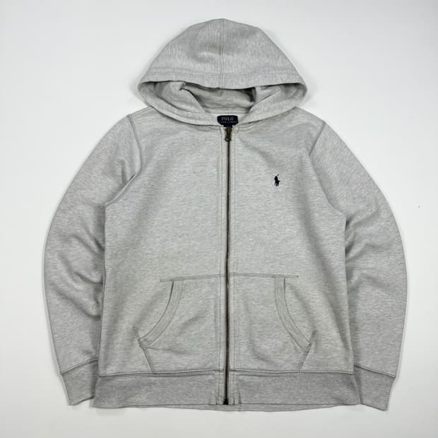 폴로 랄프로렌 걸즈 미니멀 후드집업 그레이 걸즈L