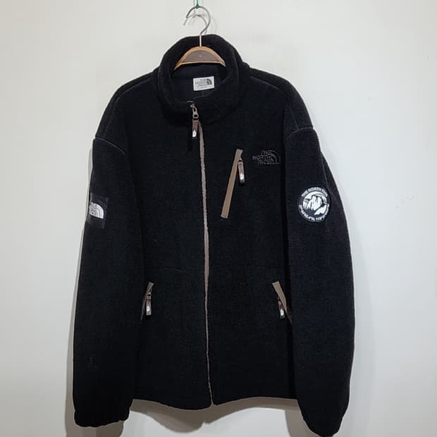 노스페이스 플리스 점퍼 블랙 뽀글이 빅사이즈 후리스 자켓 