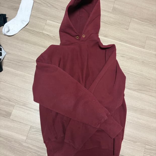 캠버 버건디 후드 