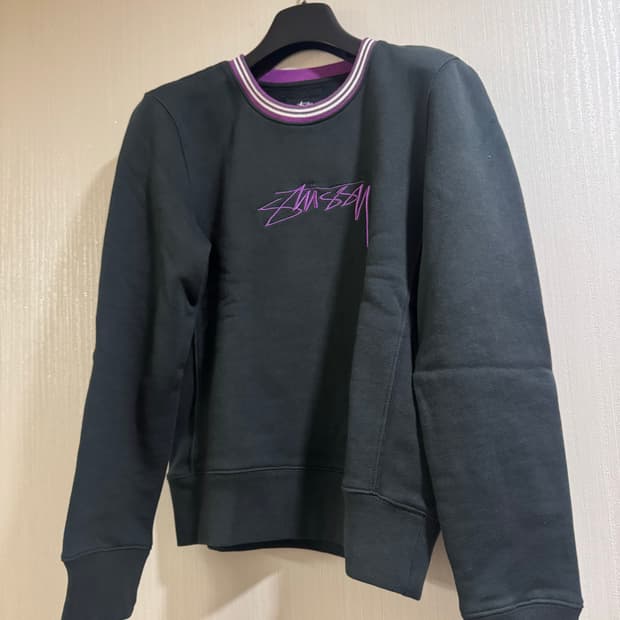 스투시 크루넥 퍼플 