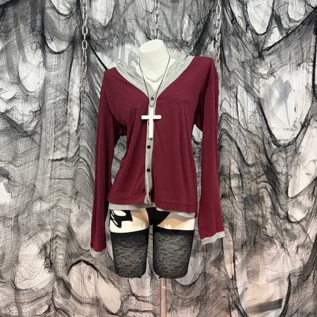 rockchic Layered Cardigan hoodie 