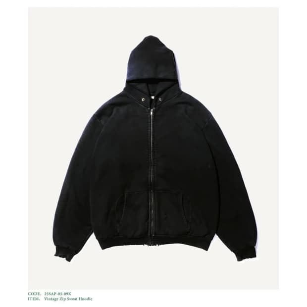 아프레쎄 후드 집업 블랙 3sz