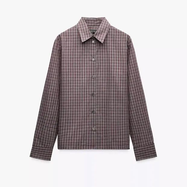 자라 체크 셔츠