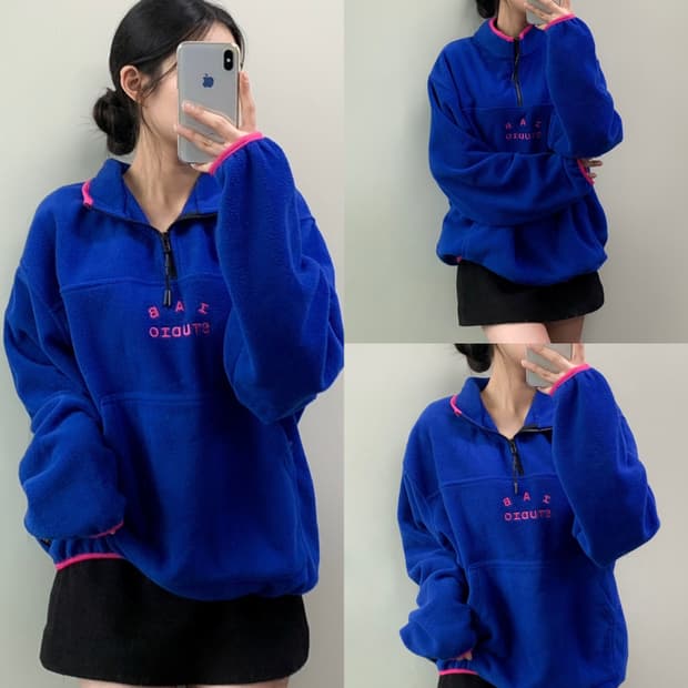 아이앱스튜디오 토로 반집업 후리스 