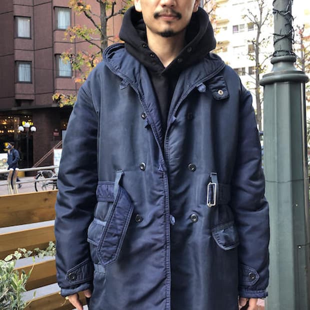 포터클래식 슈퍼나일론 숄칼라 코트 인디고 블루 (M)