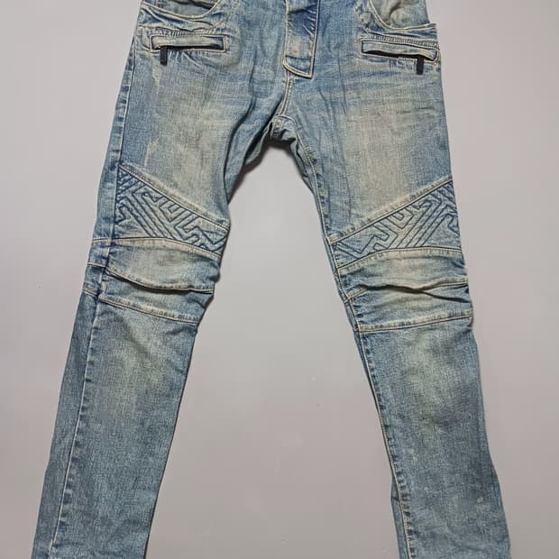 [32] 발망 빈티지 워싱 바이커진 청바지