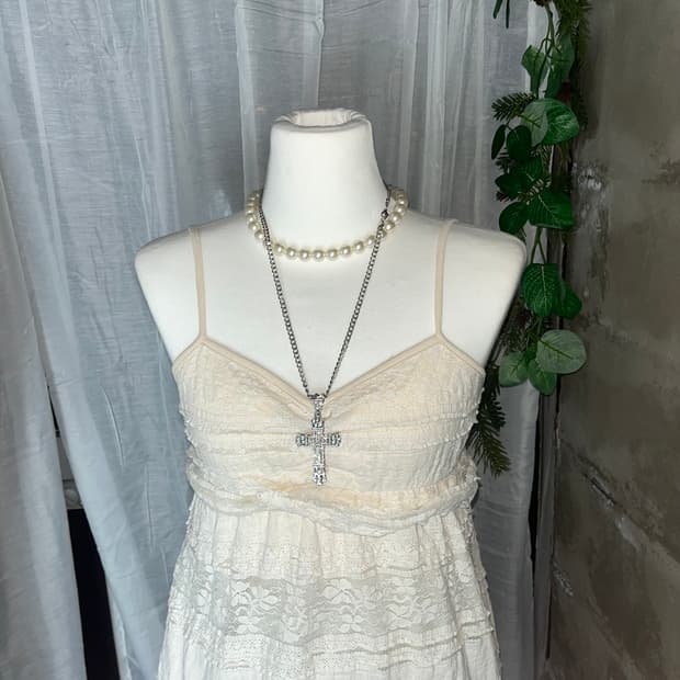 갸루 슬리브 나시원피스