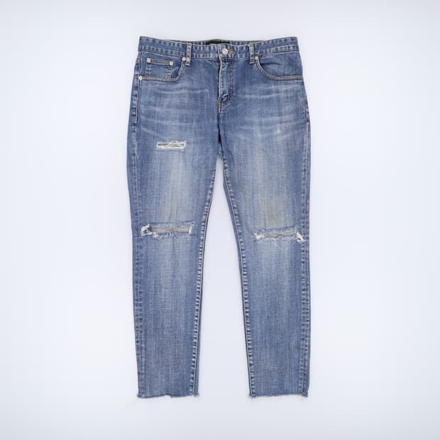 [32] 피스워커 뉴크롭 커스텀 워싱 데님 팬츠 청바지 4007