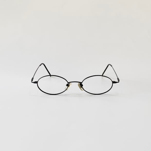 [픽키-590] (Small) 티타늄 블랙 오벌 안경테 초경량 미니멀