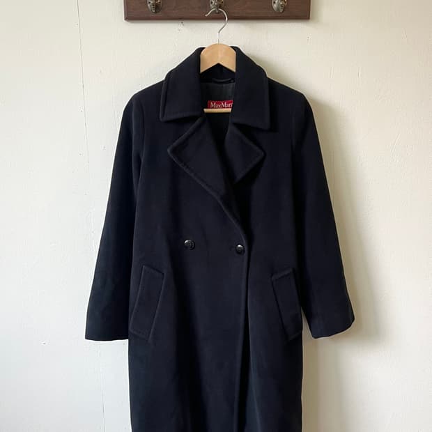 막스마라 앙고라 블랙 코트