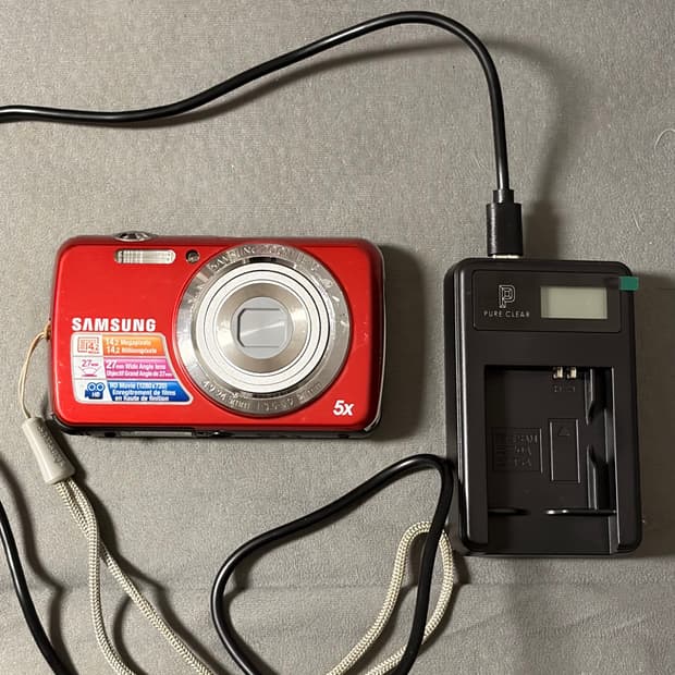 삼성 디지털 카메라 VLUU PL20 빈티지 디카 레드