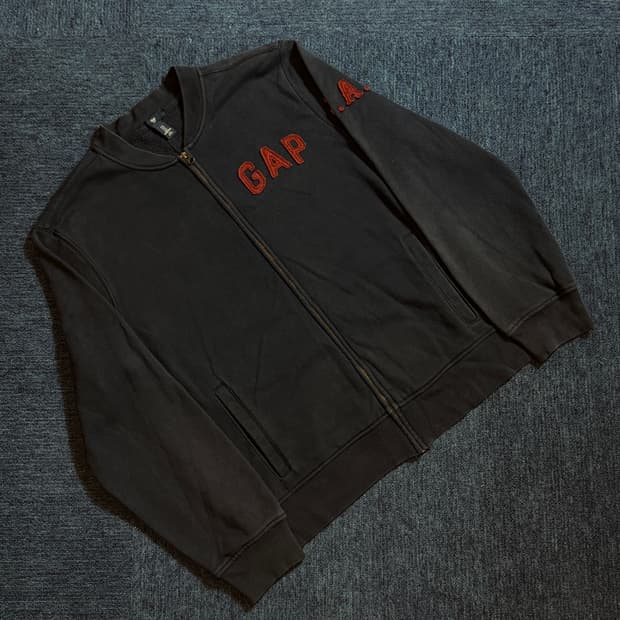 GAP 갭 블랙 빈티지 집업 자켓