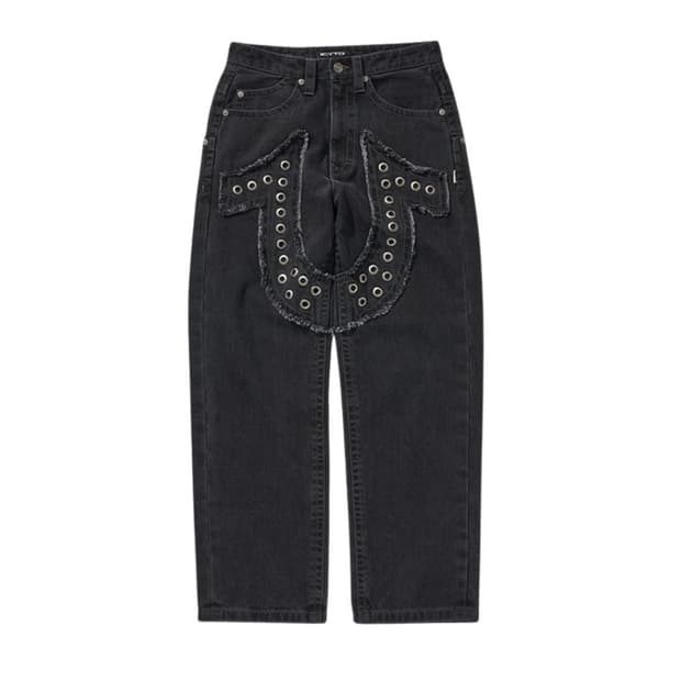 트루릴리젼 x 아이시토 데인저 홀스 슈 데님 팬츠 블랙