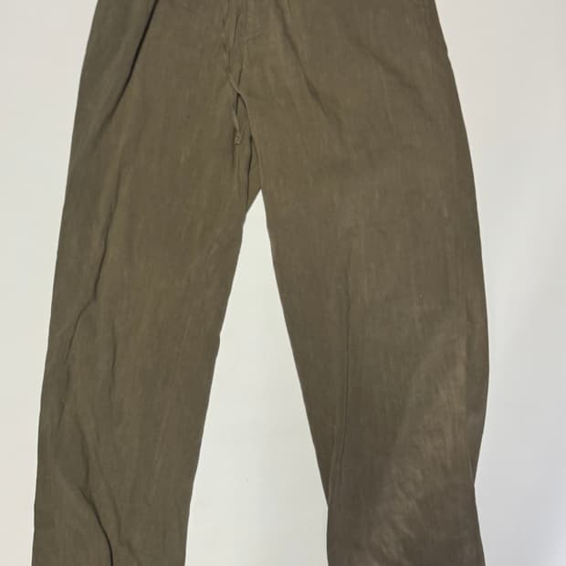 정품 비이커 Beaker 린넨 혼방 와이드팬츠 카키 30.7인치