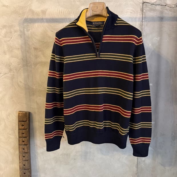 브룩스 브라더스 퀴터짚 짚업 니트 100