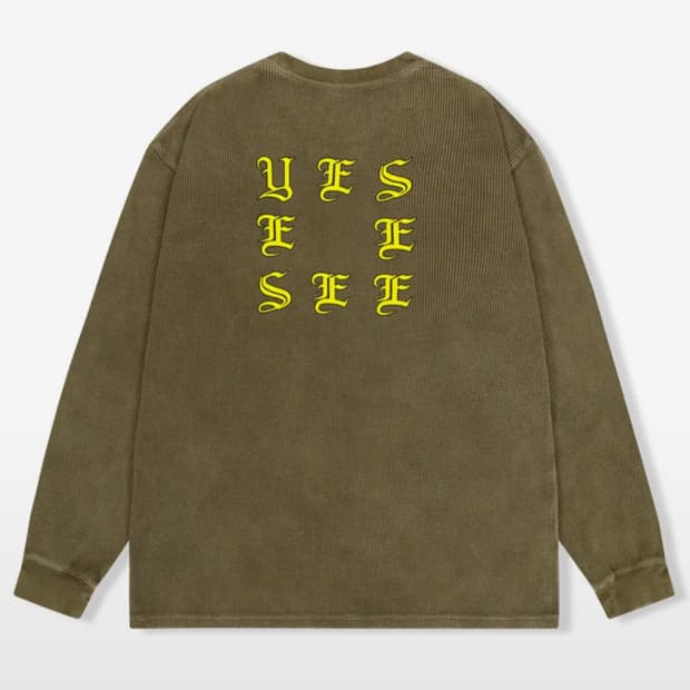 예스아이씨 워시드 와플 올리브