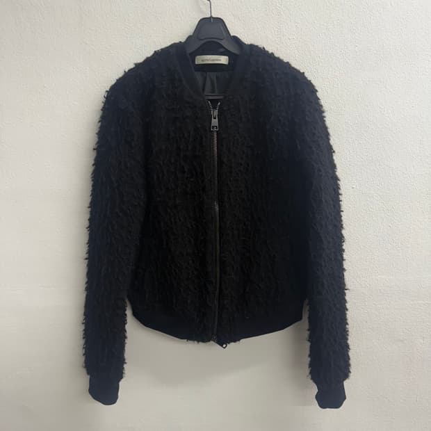 NOSTRASANTISSIMA 블랙 투웨이 이태리 봄버 자켓 42