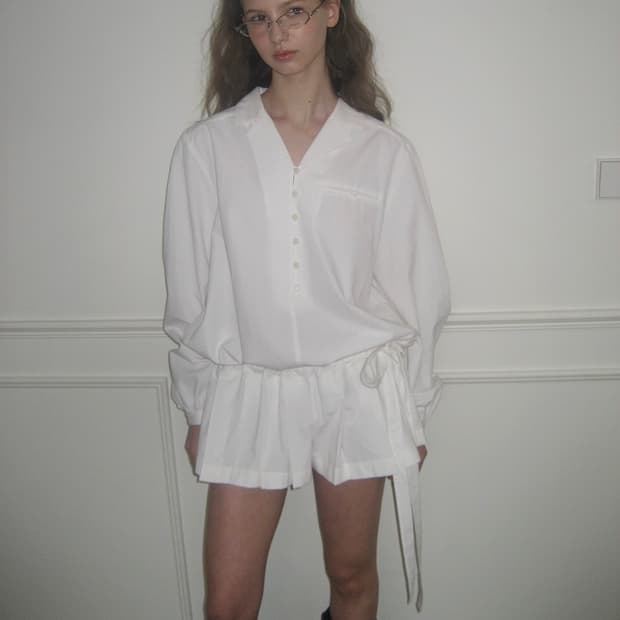 오버듀플레어 셔츠원피스