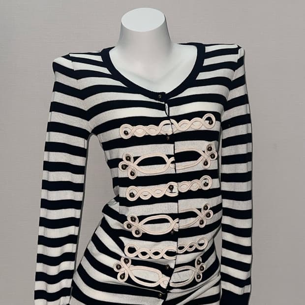 빈티지 스트라이프 가디건 미니원피스