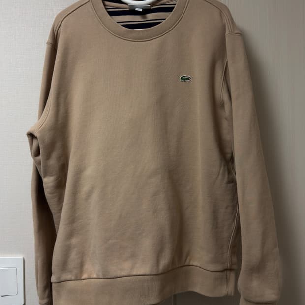 라코스테 베이지 맨투맨 S