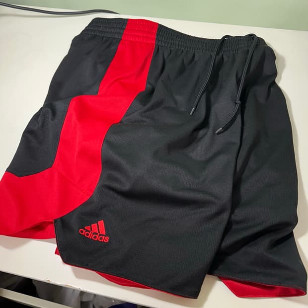 3XL 아디다스 검빨 루즈핏 베스킷볼 밴딩 농구반바지