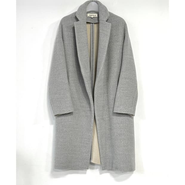 엔폴드 ENFOLD 울 슬릿 롱 코트