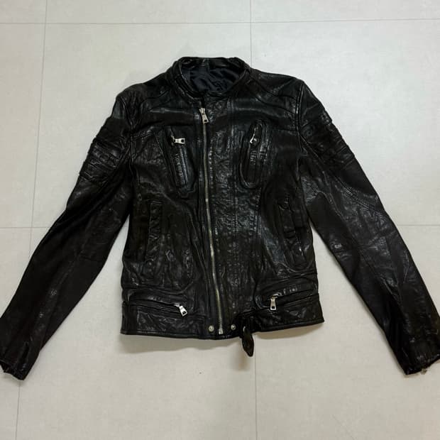 Sheepskin rock chic leather jacket