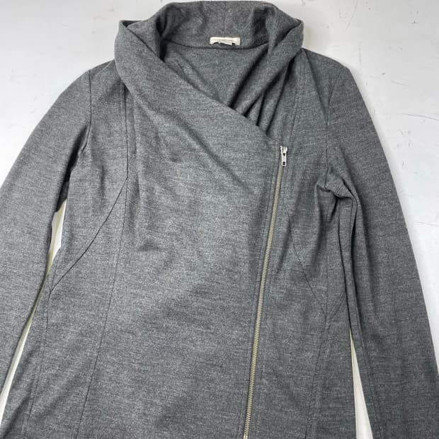 헬무트 랭 소나 울 비대칭 지퍼 자켓