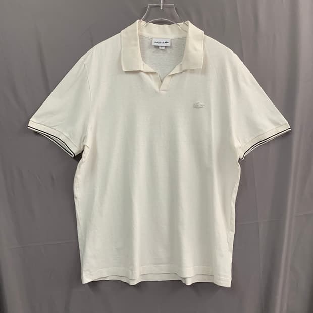 XL 라코스테 레귤러핏 린넨 혼방 PK 폴로 오픈 반팔 카라티