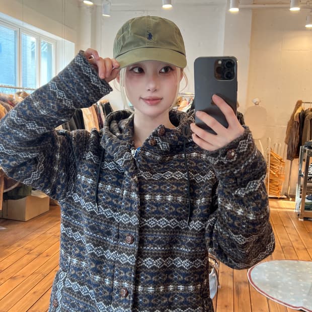 폴로 카키 캡모자