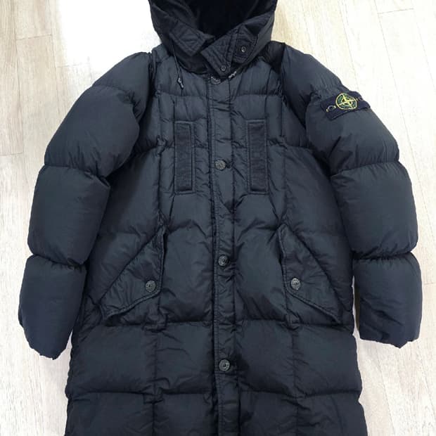 [M] 스톤아일랜드 크링클랩스 롱패딩 후드 집업 자켓