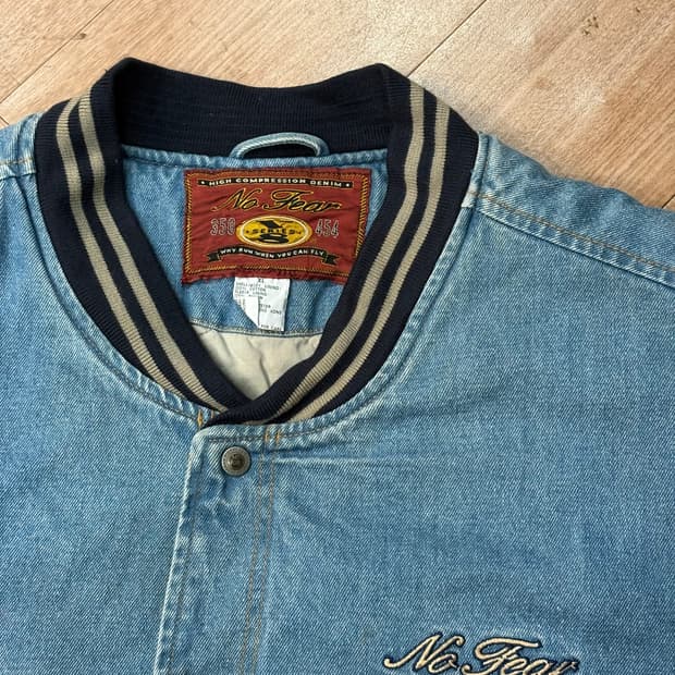 [XL] 노피어 데님 바시티 자켓