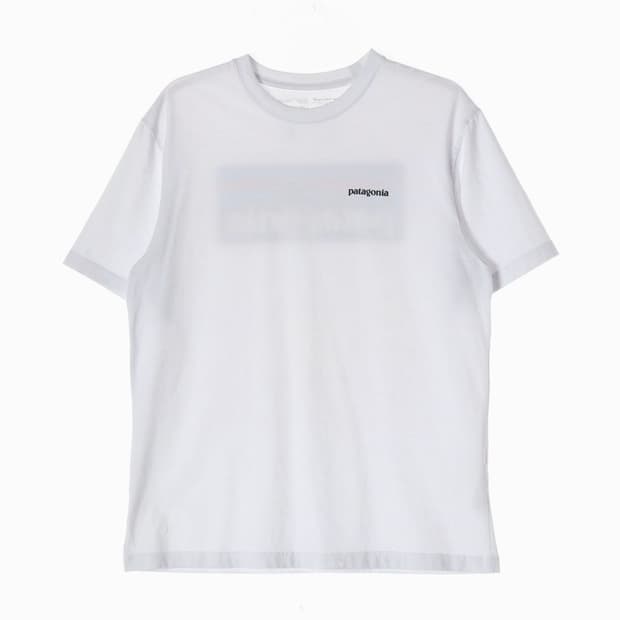 파타고니아 P-6 로고 리스폰서빌리티 반팔 티셔츠 화이트 L