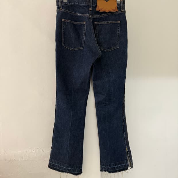 toga virilis 토가 비릴리스 플레어 컷오프 지퍼 데님팬츠 32