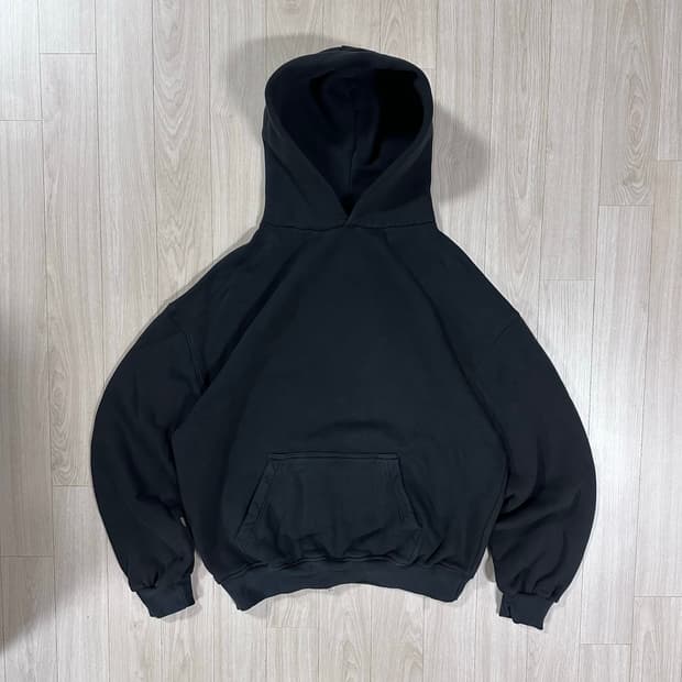 Velour Garments 450GSM 후드티 블랙 L