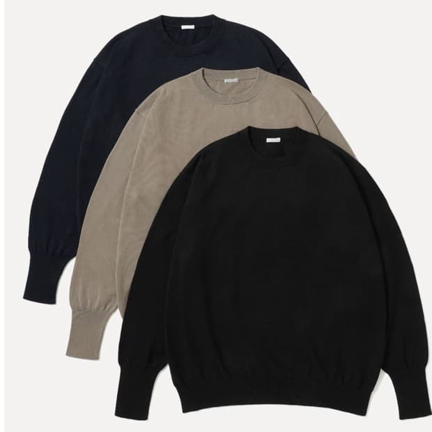 [4] 26ss 아프레쎄 코튼 니트 롱슬리브 블랙 새상품