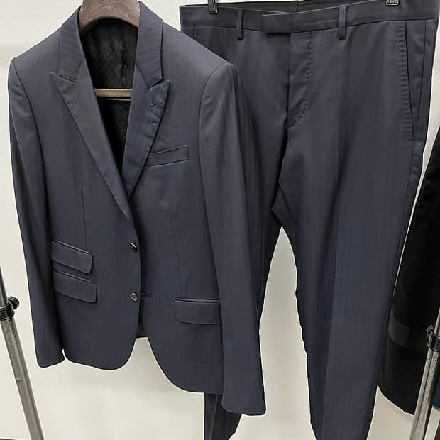 95-100,32) 구찌 피크드 헤링본 슈트