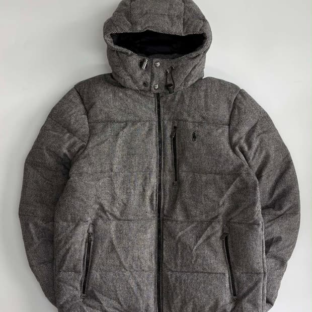 [L] 폴로 랄프로렌 헤링본 다운 후드 패딩