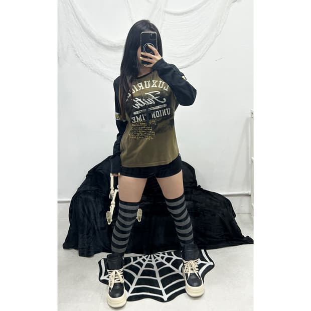 Y2K KHAKI LONG SLEEVE