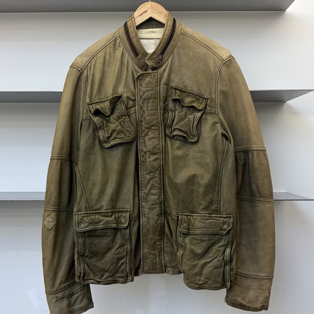 디젤 램 레더 필드 자켓