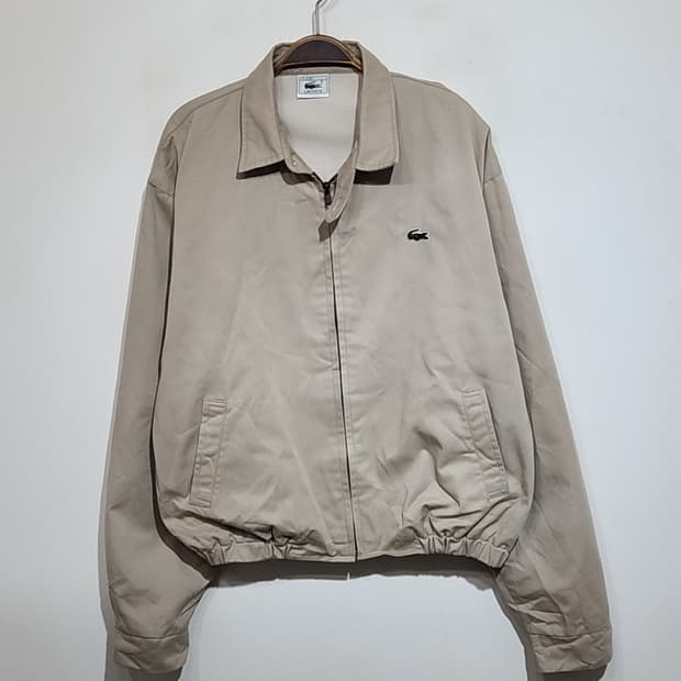 (L) 라코스테 블루종 점퍼 베이지 로고 자켓 캐주얼 