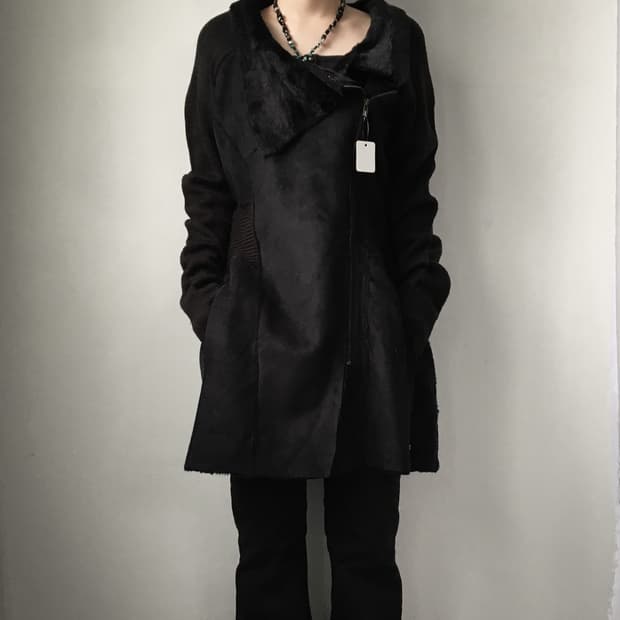 Desigual knit layer long jacket