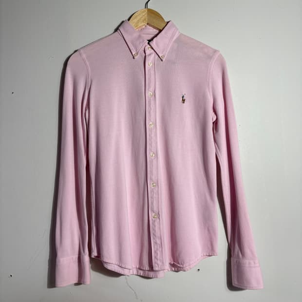 폴로 랄프로렌 핑크 버튼다운 코튼 셔츠 (무료배송)