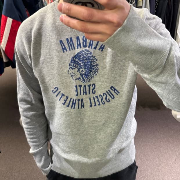 L)러셀 빈티지 인디언 프린팅 스웻셔츠