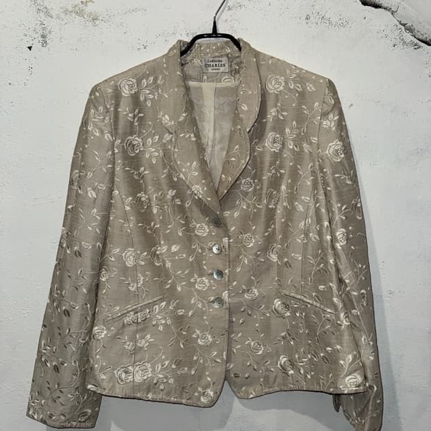 Caroline charles 플라워패턴 자켓