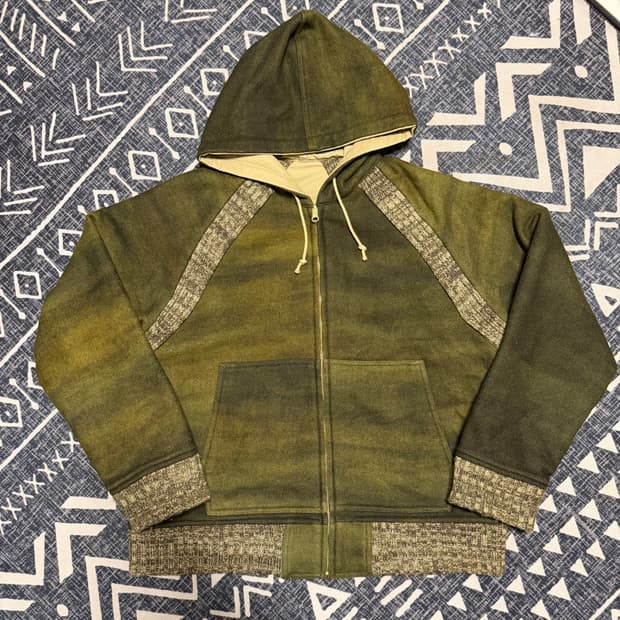  니들스 00s 아카이브 리버시블 니트 믹스 자켓 